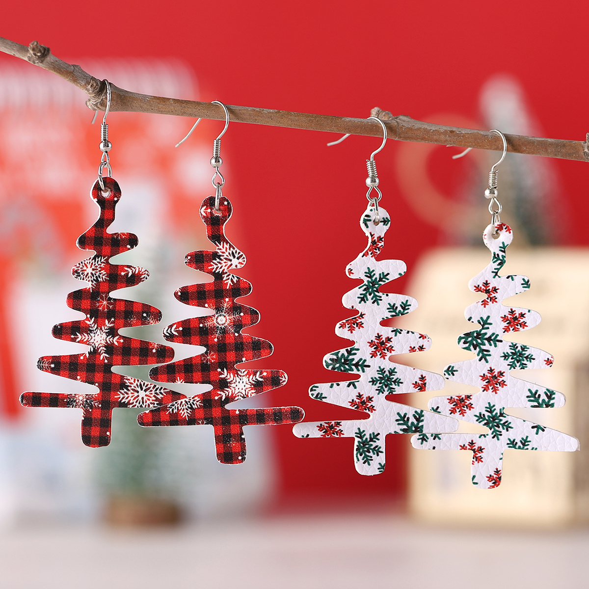 Christmas JoyMoreHome Christmas Dangle Stud Earrings Holiday Party Drop Earrings Santa Claus Snowman Xmas Tree Earring Cute Christmas Costume Jewelry