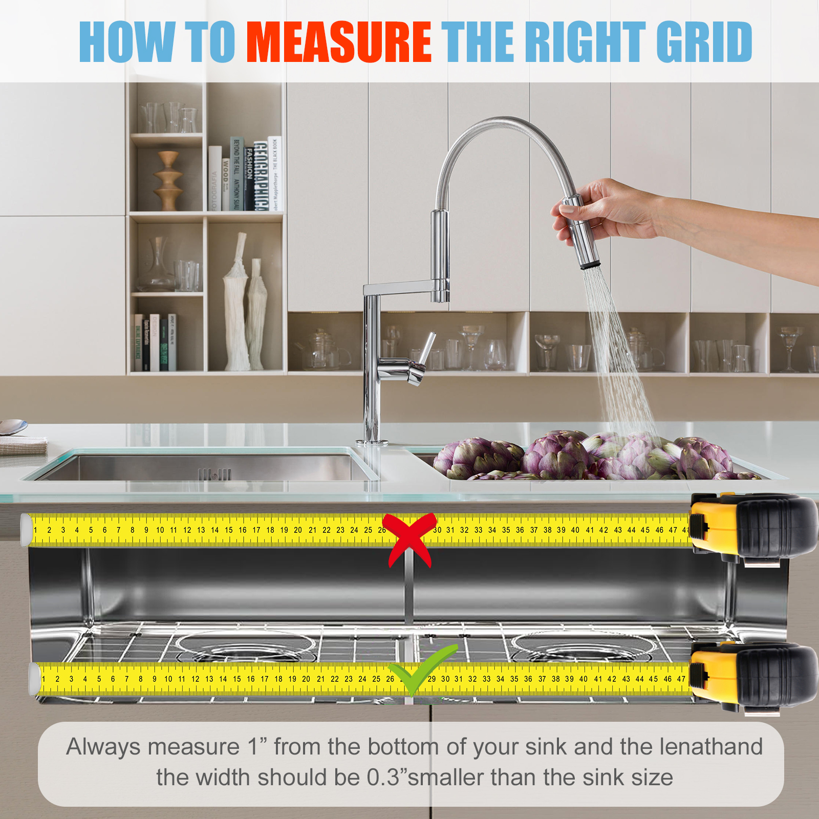 Kitchen Protector Grid 304 Stainless Steel Dish Fruit Vegetable