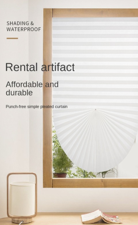 simple non woven fabric window blind folding   shading non woven fabric blackout window curtain details 0