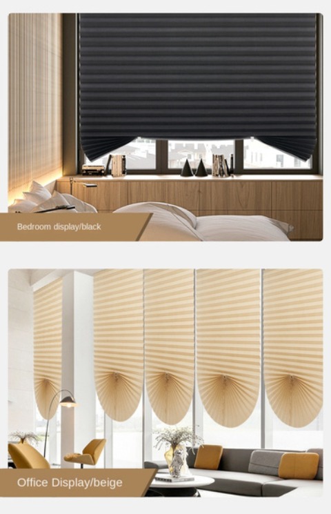 simple non woven fabric window blind folding   shading non woven fabric blackout window curtain details 4