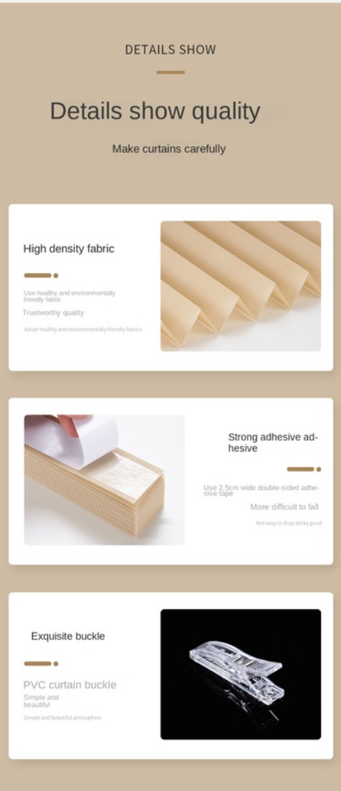 simple non woven fabric window blind folding   shading non woven fabric blackout window curtain details 6