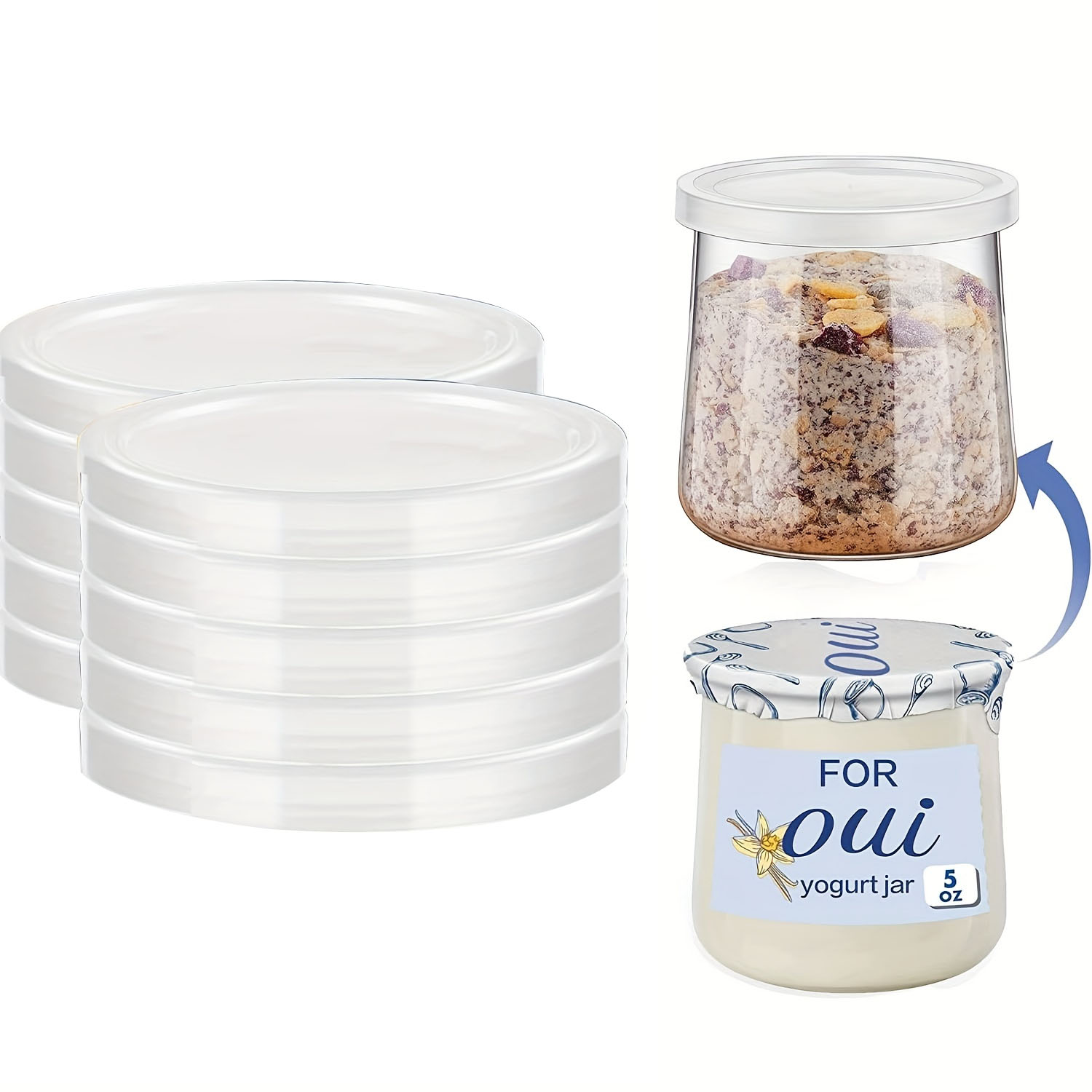 20 Pcs 4 oz Glass Jars with Lids - Yogurt Container - Yoghurt Jars for  Spices