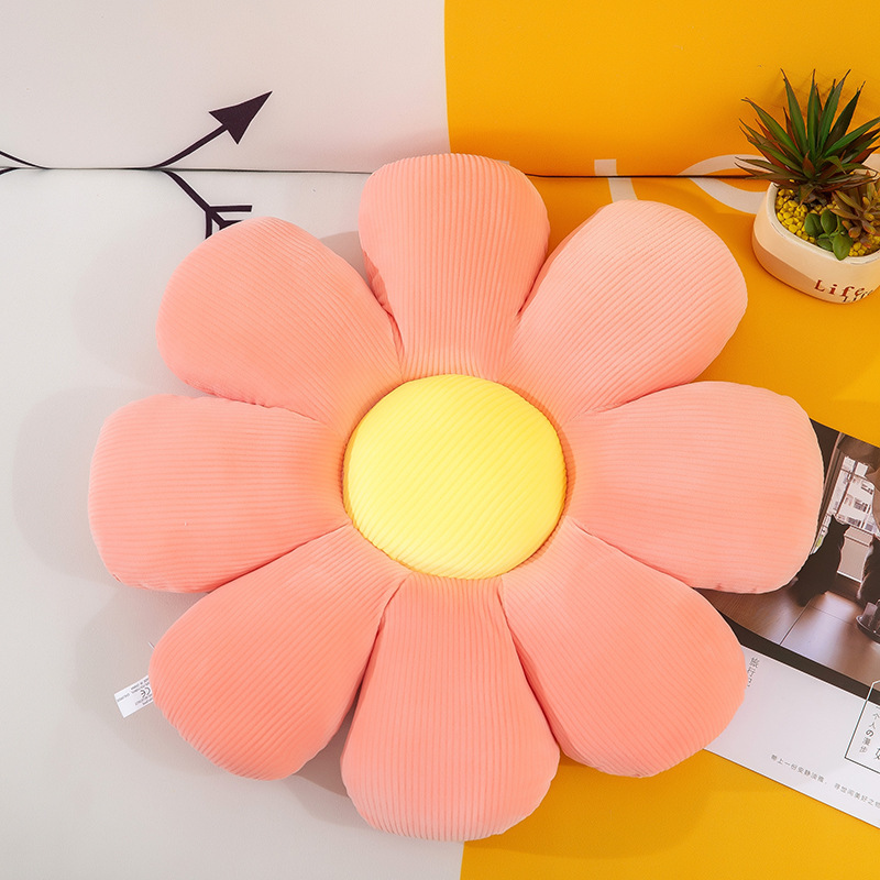 Small Daisy Flower Cushion Cute Plush Throw Pillow Office Chair Cushion Nap  Pillow Bedroom Tatami Living Room floor cushion