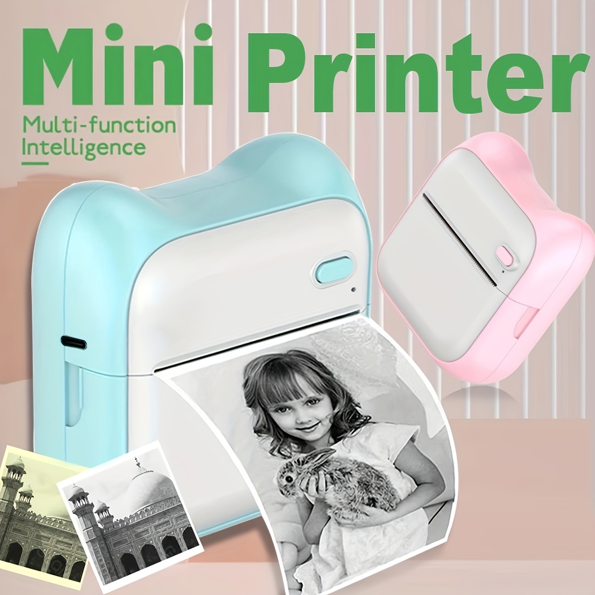 Mini Impresora Fotográfica Foto Térmica Inalámbrica Portátil - Temu