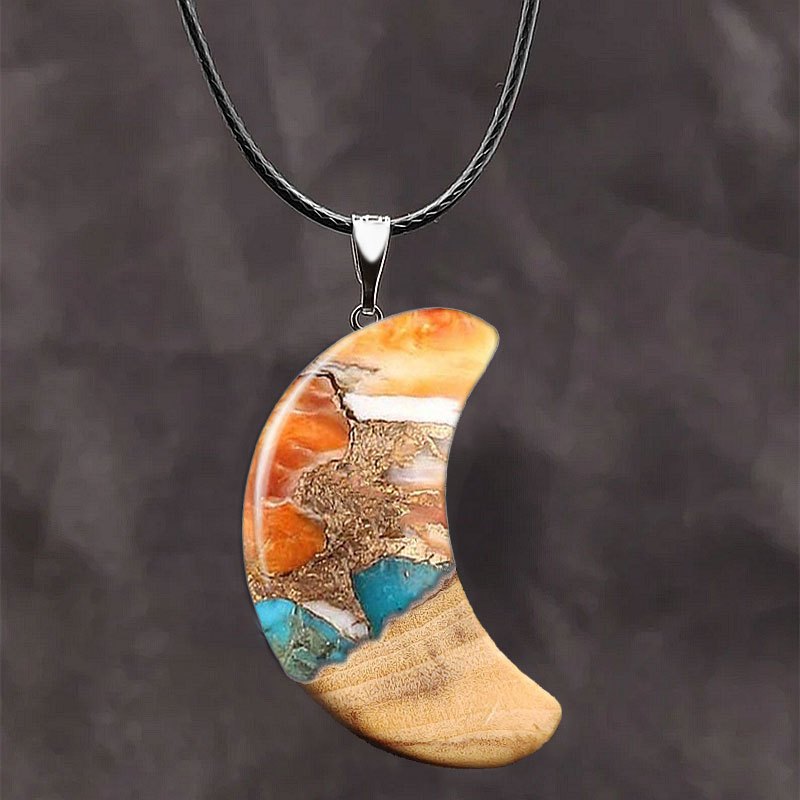 Turquoise deals moon necklace