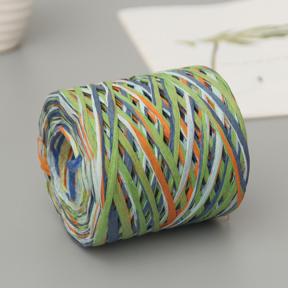 May Arts 1/8 Inch Paper Raffia Cord String Ribbon - Straw