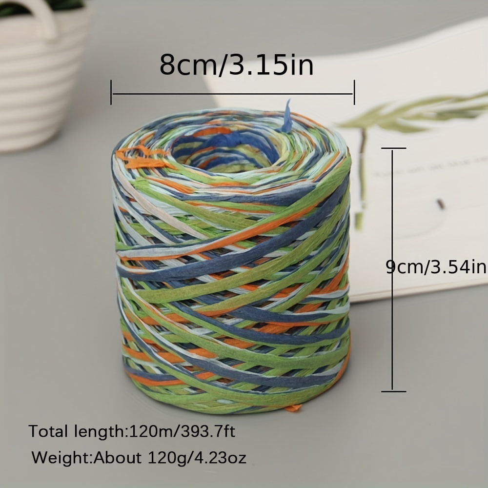 May Arts 1/8 Inch Paper Raffia Cord String Ribbon - Straw