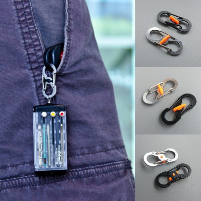 10pcs S Type Carabiner Zipper Clip Anti-Theft Keep Zipper Closed Mini  Keychain Hook Outdoor Camping Anti-Thef Backpack Buckle