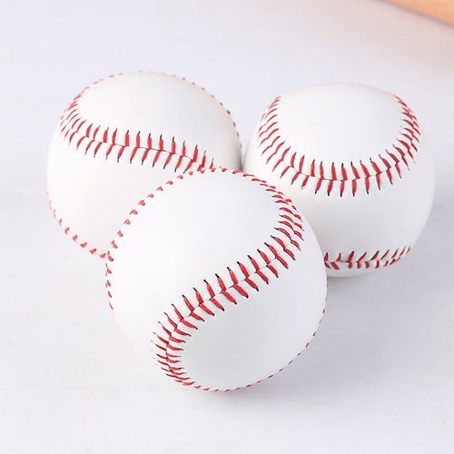 3pcs handmade baseball for game training pvc baseball rubber inner soft baseball solid foam bouncy ball