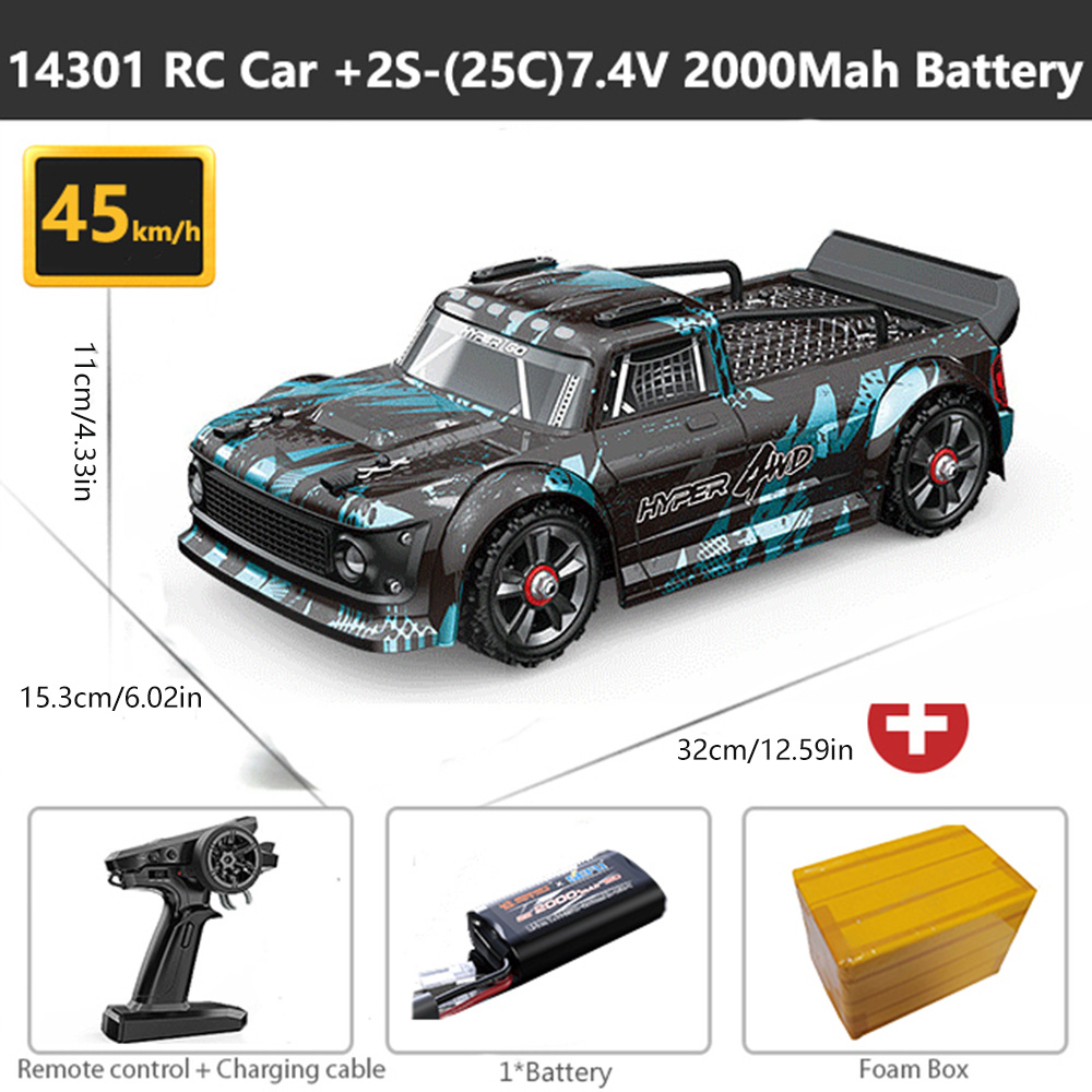 Carro De Brinquedo Com Controle Remoto 2.4G, RC Com Tração Nas Quatro Rodas  ATV 1:18 Modelo De Corrida De Carro Off-road Corrida Profissional De Metal  Dianteiro E Traseiro Código De Metal Eixo