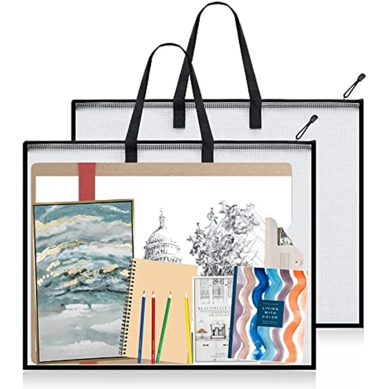  Large Size Art Portfolio Bag with Nylon Shoulder, 24 x 36  inches Light Weight Poster Storage Bag Board Holder with Handle and Zipper  for Poster, Sketching and Drawing : Arts, Crafts