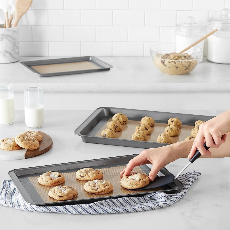Silicone Baking Mat, Non Stick Cookie Sheet Reusable Silicone Mats for  Baking 