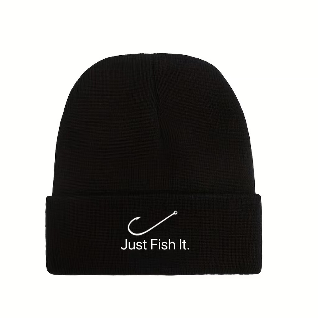1pc Letter Just Fish It Embroidered Knitted Hat For Autumn And Winter  Windproof Hat For Men And Women Ideal Choice For Gifts, High-quality &  Affordable