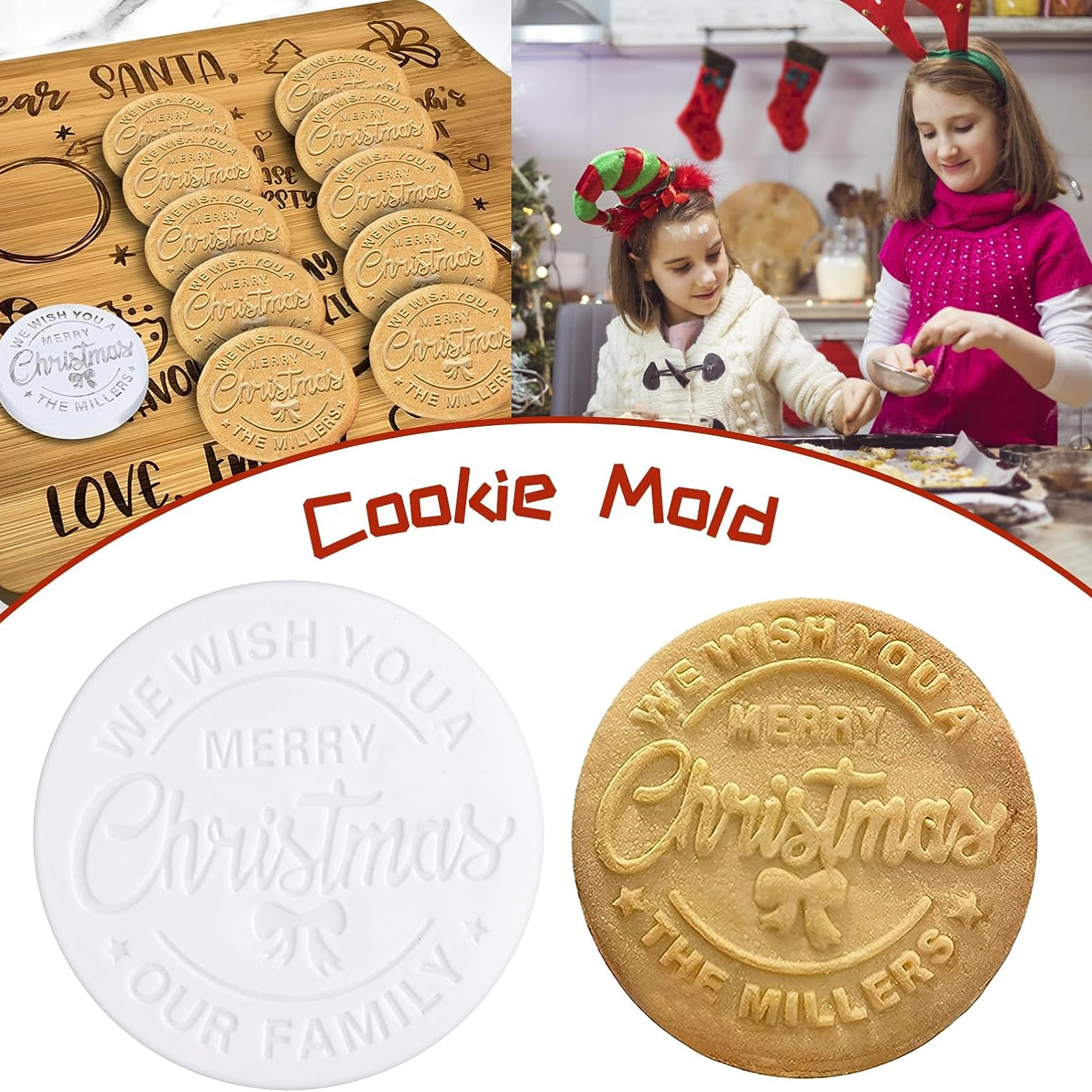 Cookie Stamp Christmas Cookie Cookie Cutter Stamp Custom Stamp Cookie Cookie  Cutters Stamps 