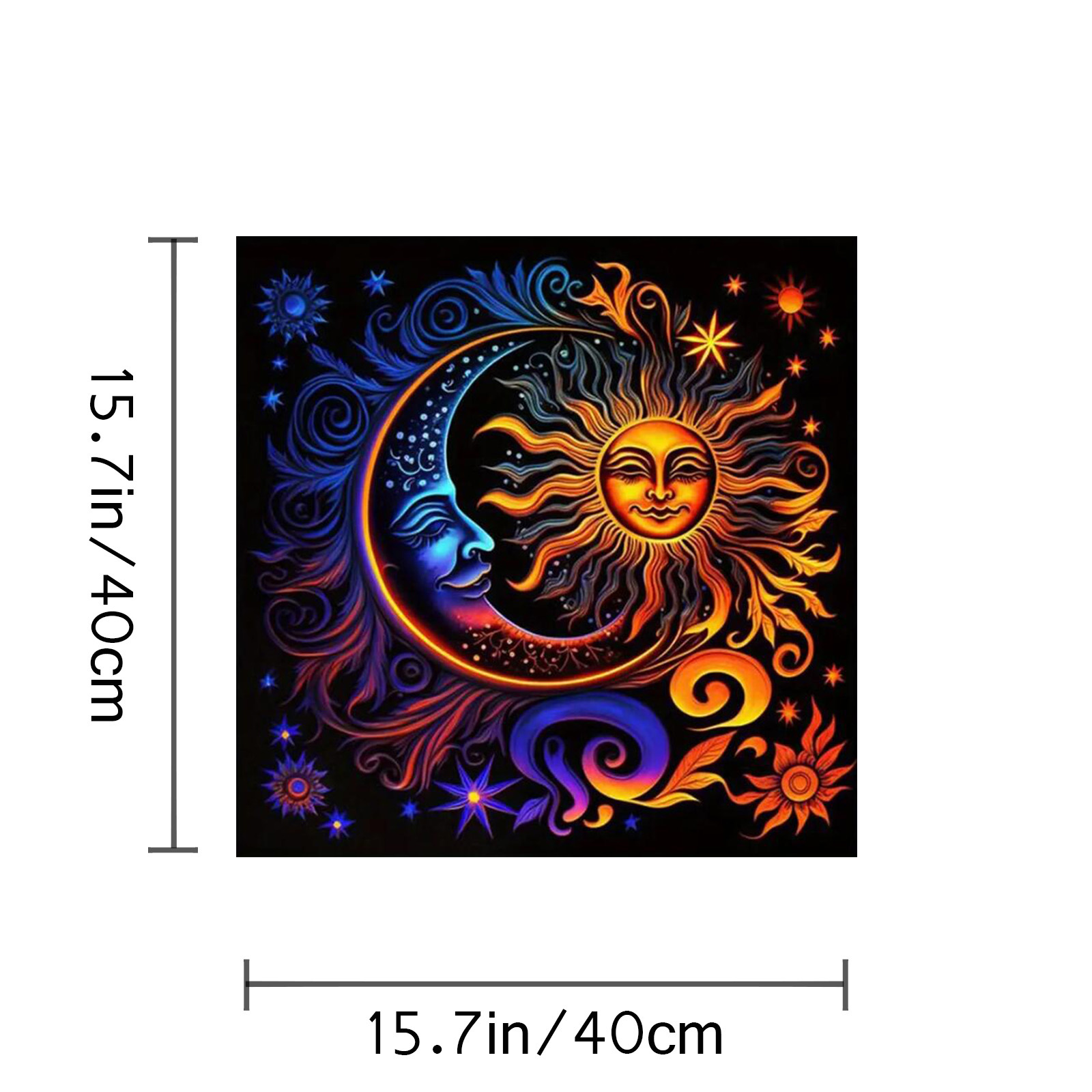 Sun And Moon Diy Acrylic Paint By Numbers Kit For Adults - Temu