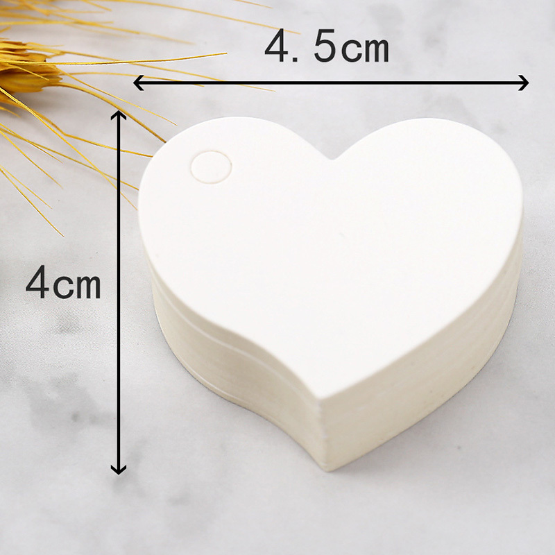 100pcs Heart Shaped Paper Tags Wedding Birthday Party Gift Tags