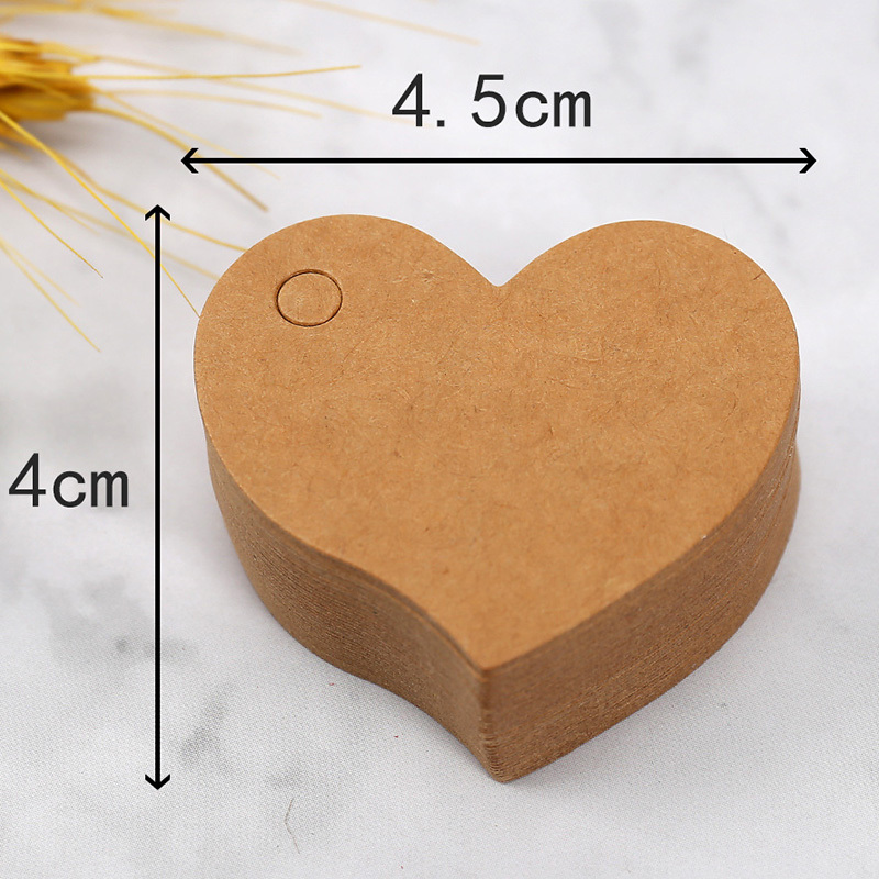 100pcs Heart Shaped Paper Tags Wedding Birthday Party Gift Tags