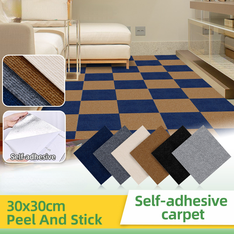 10pcs Self Adhesive Floor Mats, Peel And Stick Floor Tiles Easy  Installation DIY Home Furnishings Indoor Dining Room Carpets - AliExpress
