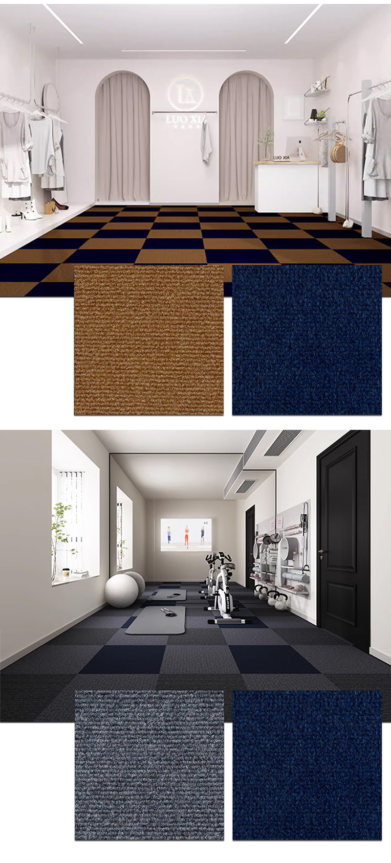 Carpet Floor Tiles Sticker 3/4/5pcs Adhesive Stickers Carpet Peel And Stick  Removable living room floor mat decor office carpets - AliExpress