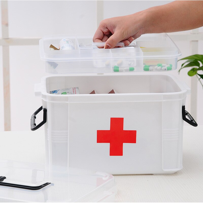 Large Medicine Box Family Professional Emergency Kit Storage - Temu