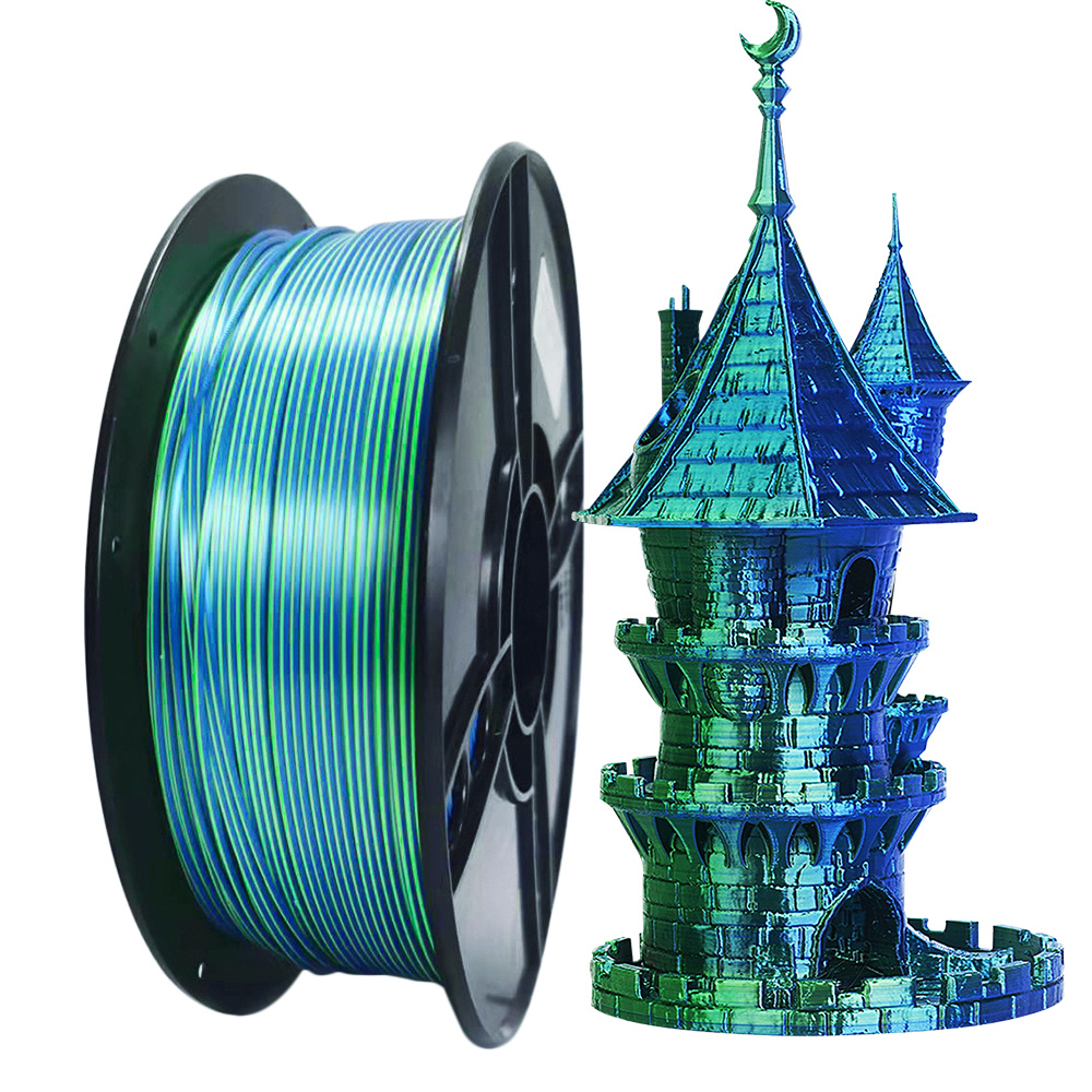 Dual Color Pla 3d Printer Filament Silk Two tone 3d Printing - Temu