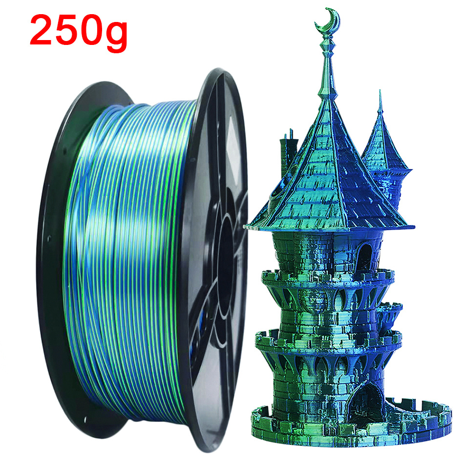 ERYONE Silk Dual-Color PLA Filament for 3D Printers,1kg (2.2LBS)/Spool