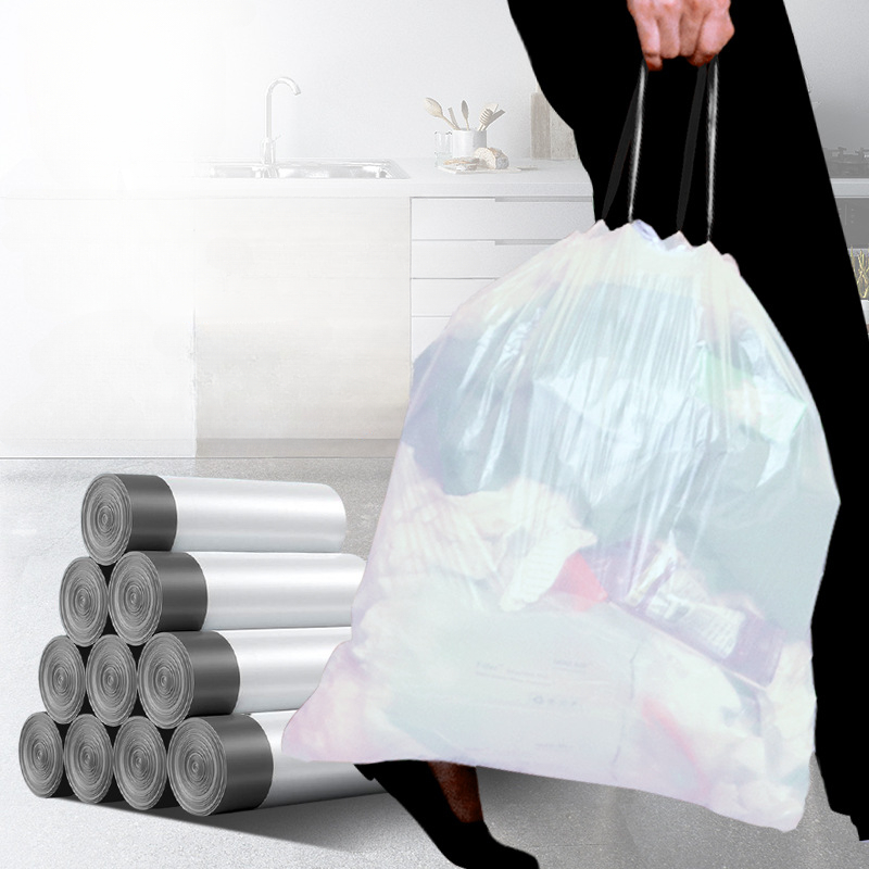 Drawstring Garbage Bag, Thickened Disposable Garbage Bag, Automatic Closure Trash  Bag, Household Drawstring Waste Bag, Rubbish Bag, Multipurpose Plastic Bag,  For Home, Office, Cleaning Supplies, Household Gadgets, Ready For School -  Temu