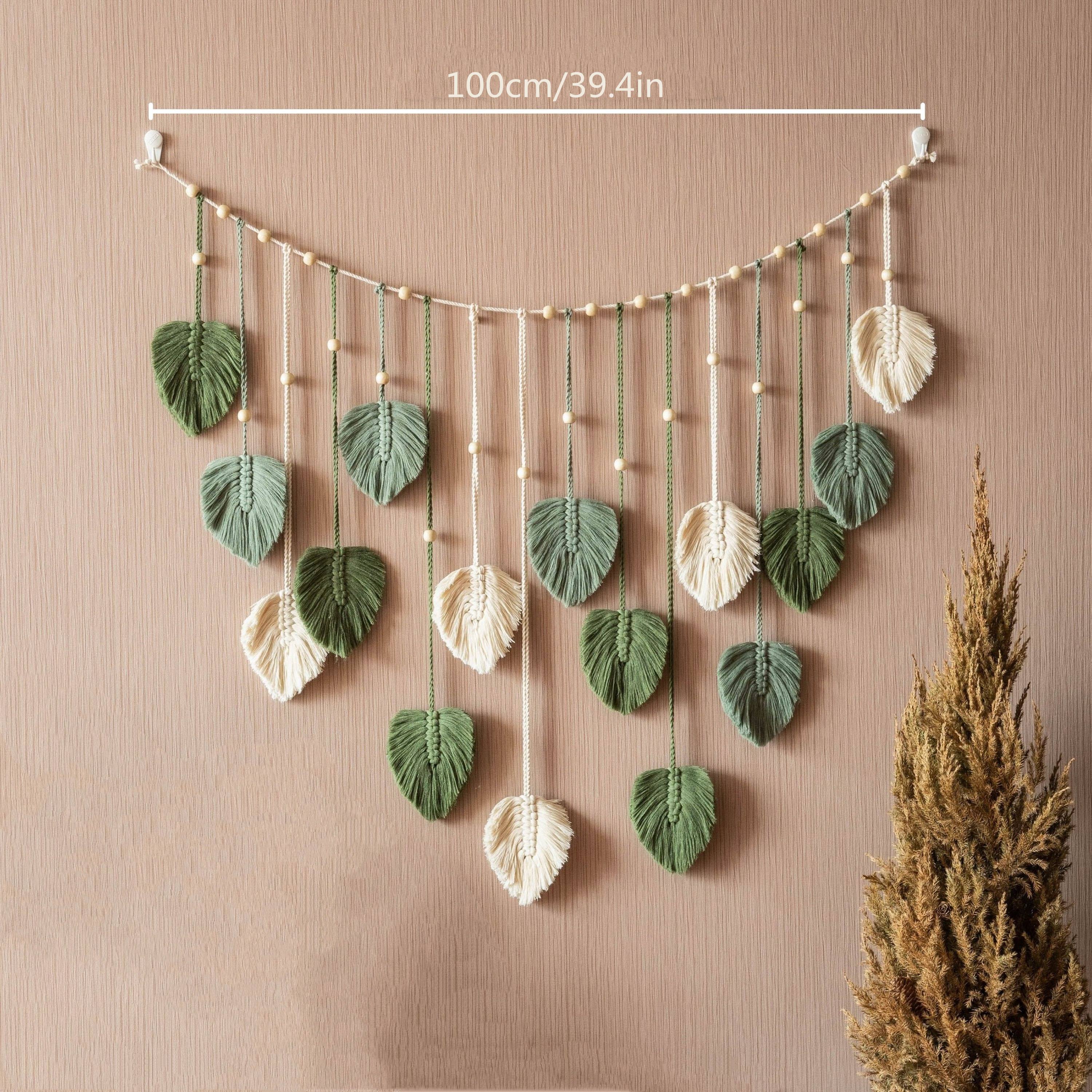 4pcs Decorative Leaves Iron Hooks, 4 Style Feather/Maple Leaf Wall