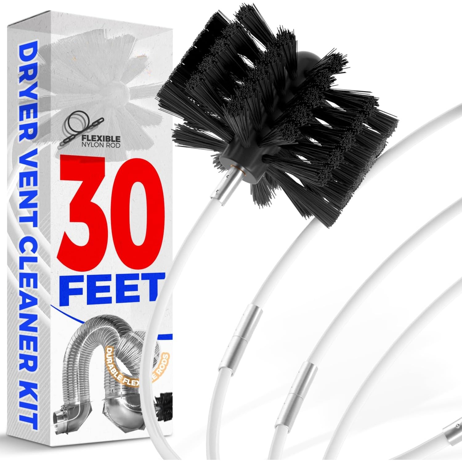  Dryer Vent Cleaner Kit & Refrigerator Condenser Coil Brush-Dryer  Lint Brush Vent Trap Cleaner-Vacuum Attachment for Small Crevice- Crevice  Tool-Dryer Cleaner Brush (Cleaner Dryer)
