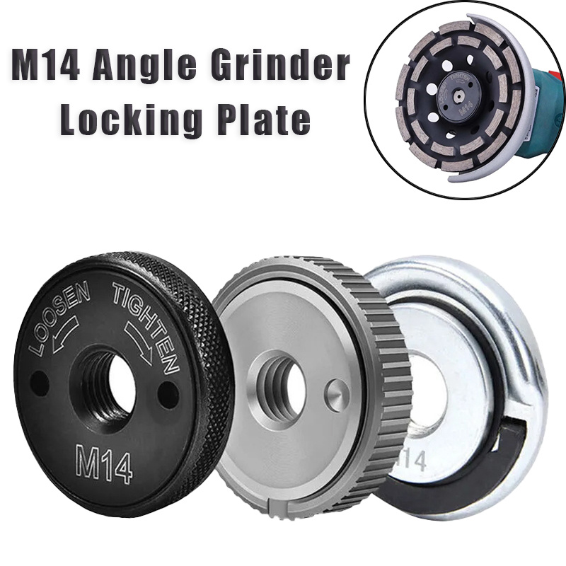 

1pc M14 Angle Grinder Lock Plate Self-locking Pressure Plate Chuck M14 Thread Retaining Flange Nut Angle Grinder Metal Pressure Plate