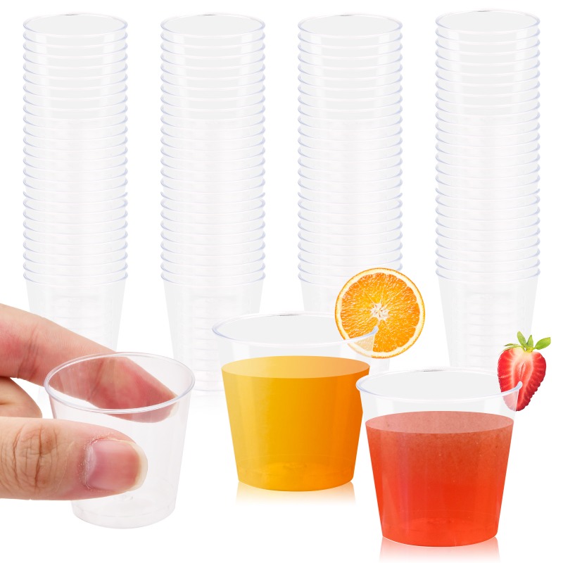 Plastic Shot Glasses 2 ounce Clear Disposable Plastic Cups - Temu