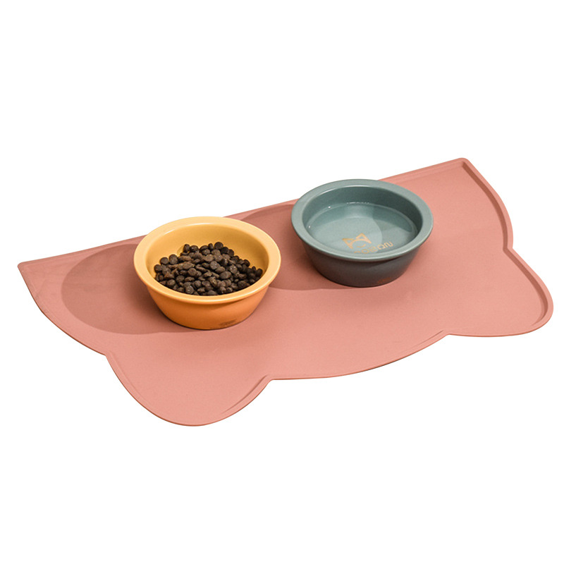 Pet Bowls and Silicone Feeding Mat Set