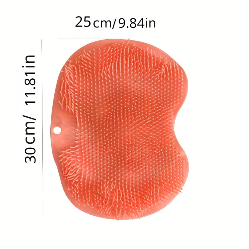 Non-slip Silicone Shower Foot And Back Scrubber Mat For Exfoliating Dead  Skin - Soft And Massaging Bathroom Accessory Bathroom Accessories - Temu