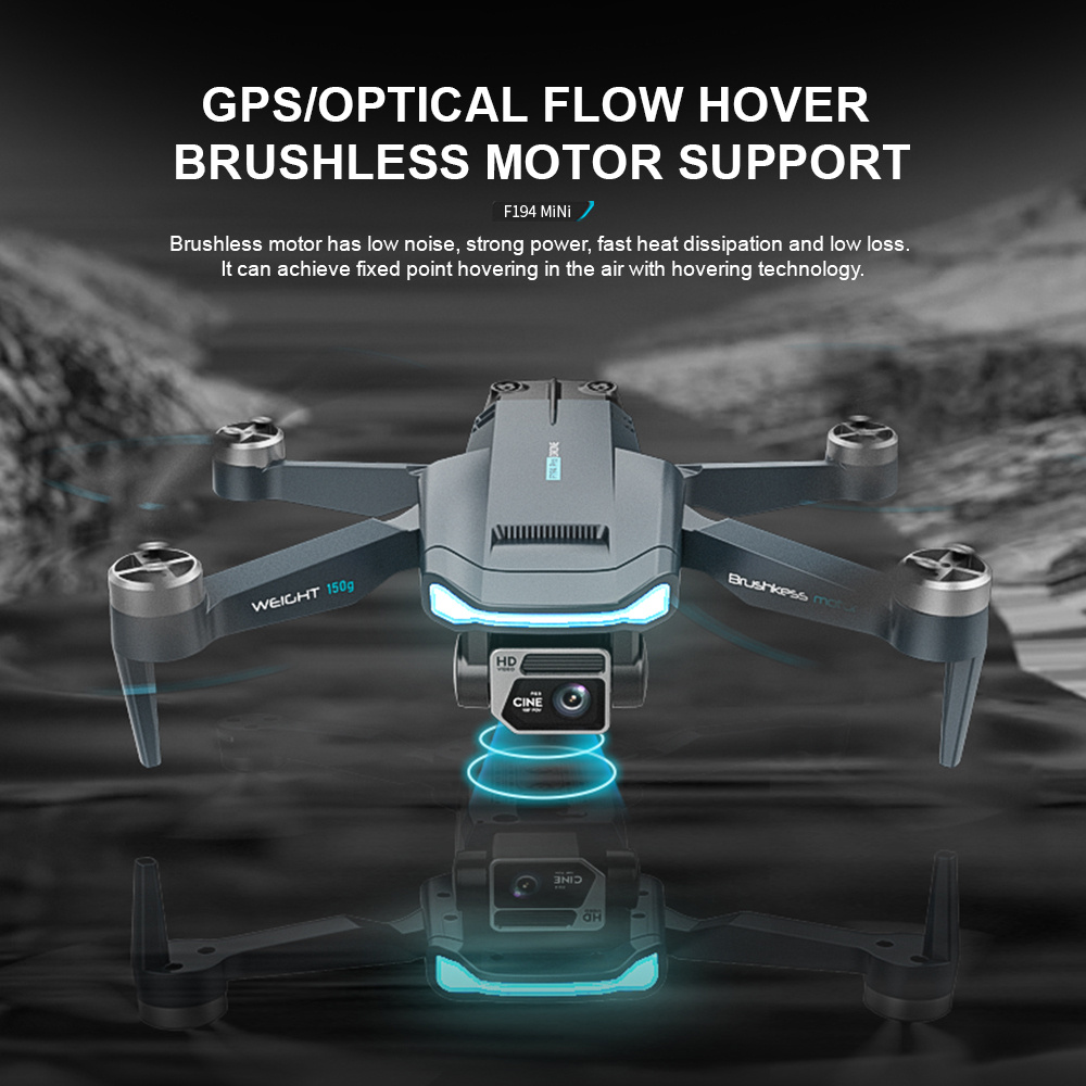f194 mini drone dual hd camera gps drone brushless motor rc helicopter foldable quadcopter fly toy gifts details 14
