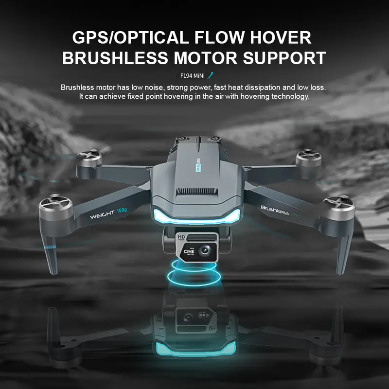 wryx f194 mini drone hd dual camera gps dron brushless motor rc helicopter foldable quadcopter fly toy gifts vs l900 pro se uav details 14