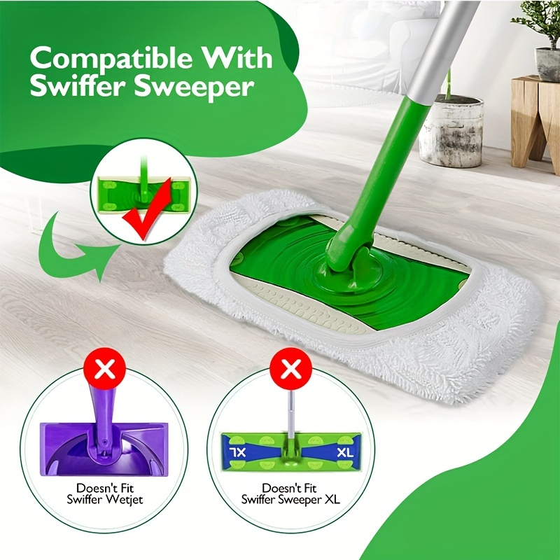 Cubierta de repuesto para mopa Swiffer Sweeper, reemplazo de mopa plana  reutilizable, cabeza de mopa húmeda y seca - AliExpress
