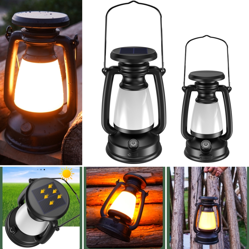 Solar Lantern Light, Collapsible Led Camping Lantern, Rechargeable Solar,  Usb Portable Lamp And Phone Charger For Emergency, Power Outage, Hurricane  - Tent Lights, Hiking, Backpacking Gear - Temu Germany
