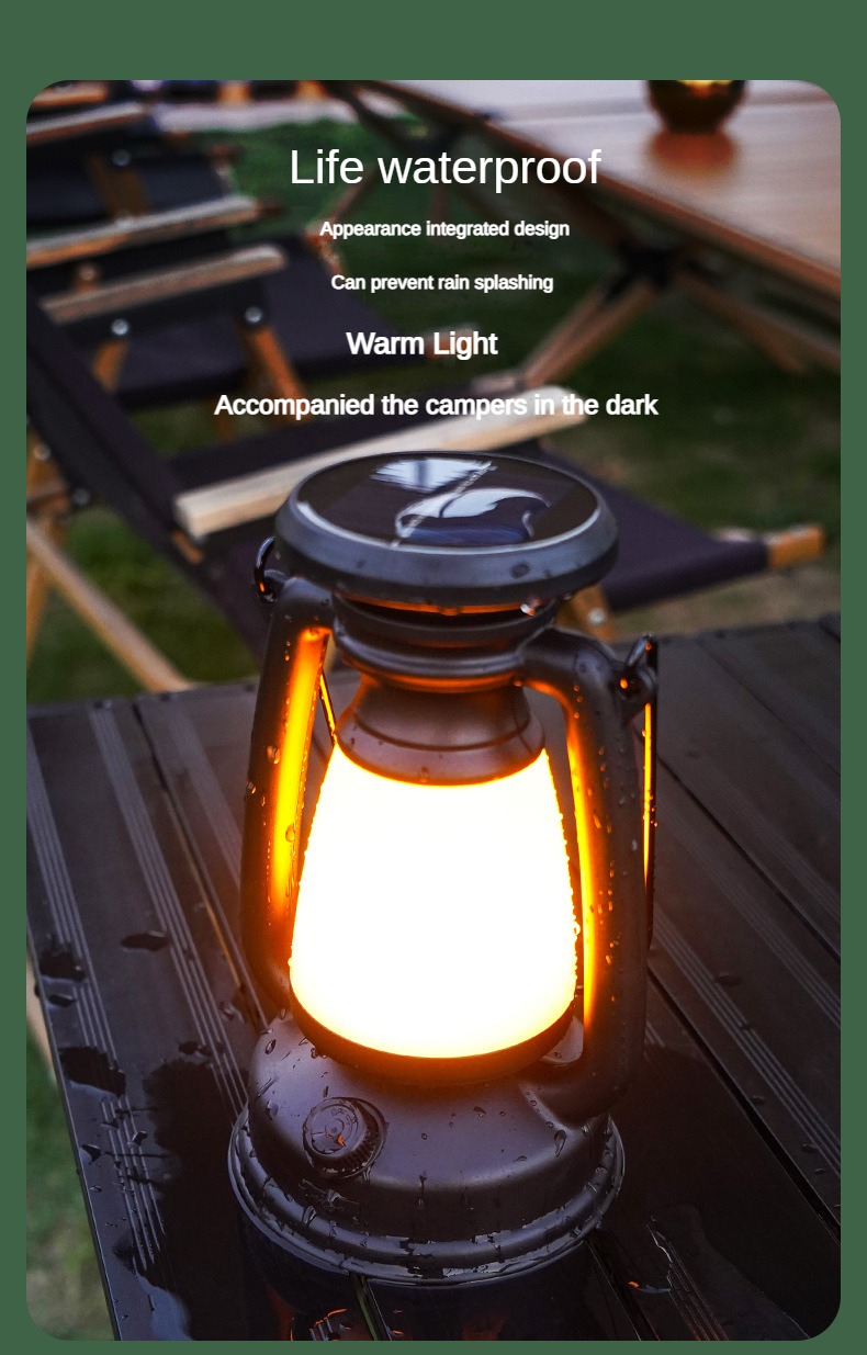 Type-c Fast Charging Camping Light, Usb Solar Charging Portable  Multifunctional Portable Tent Light For Outdoor Lighting - Temu