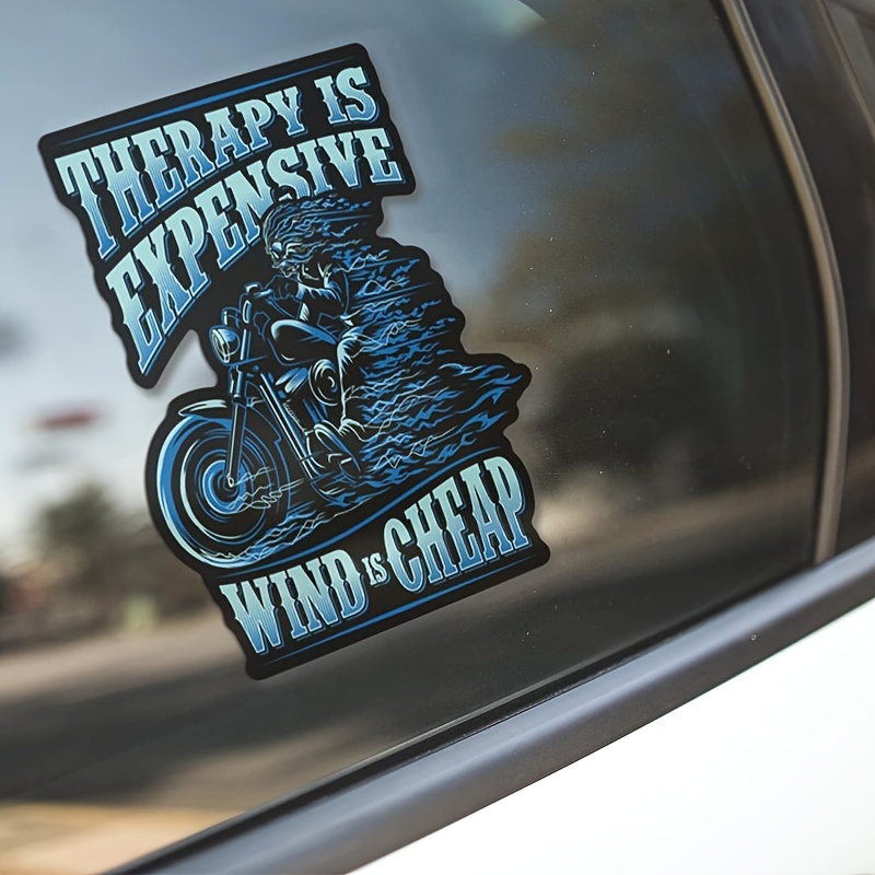 Therapy Expensive Wind Cheap Decal Motorcycle Cars Trucks Temu