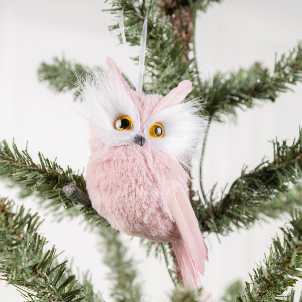 Hot New Simulation Foam Owl Christmas Pendant Crafts - Temu