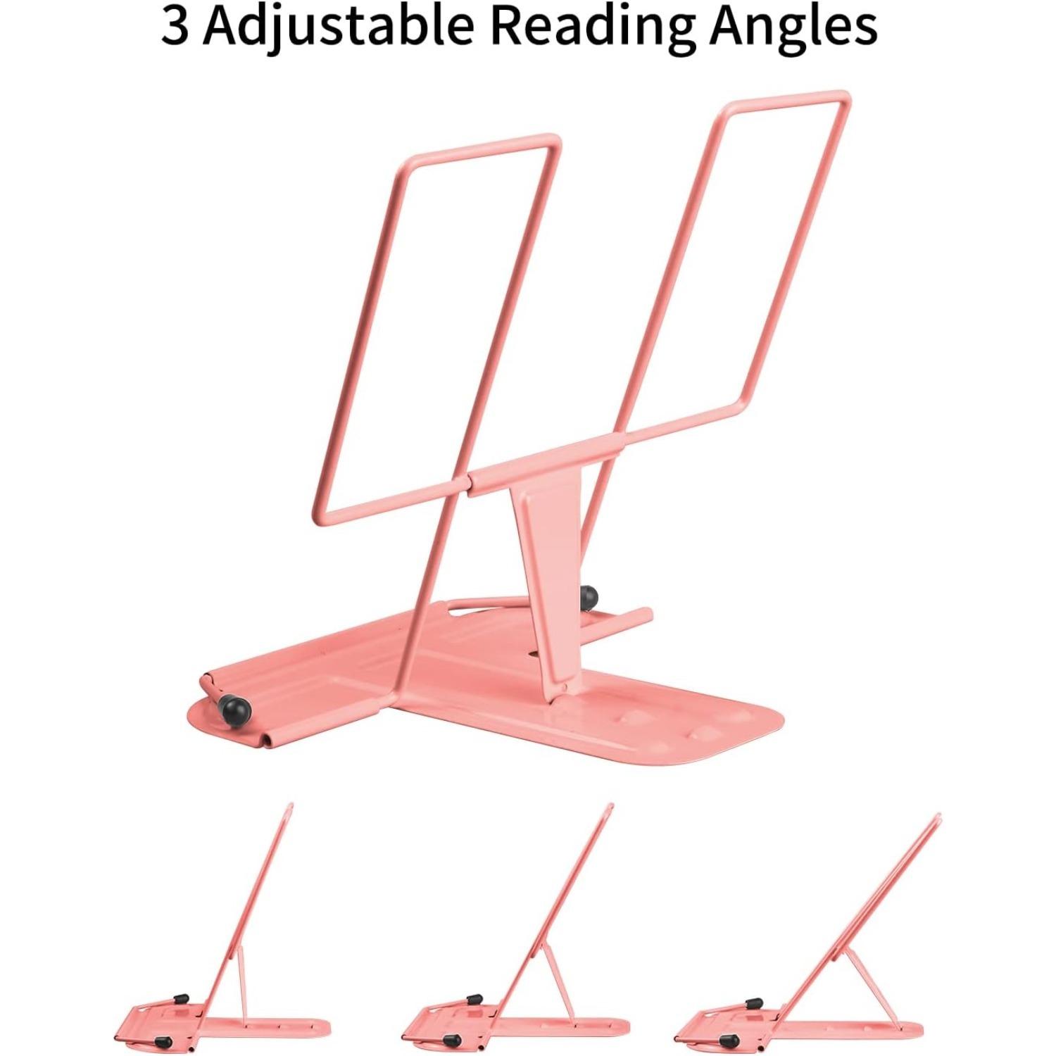 Metal Book Stand For Desk Adjustable Reading Rest Book - Temu