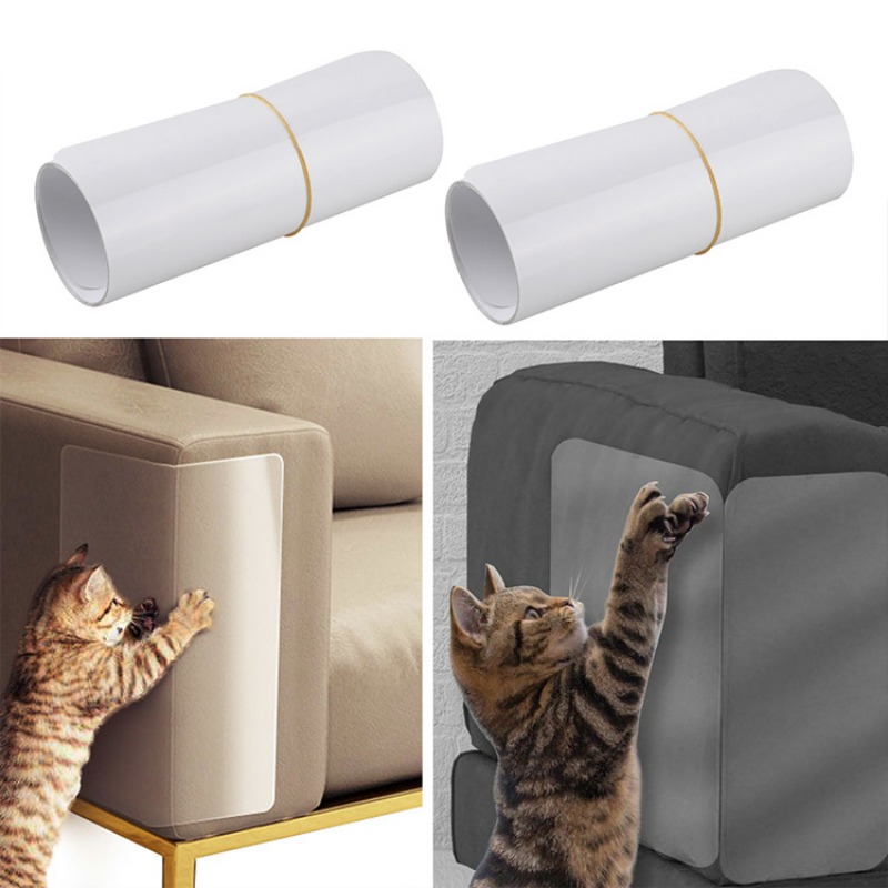 Cat Scratch Furniture Protector - 12 Pack Couch Protector for Cats - Cat  Scratch Deterrent Tape for Furniture - Cat Scratchers for Indoor Cats -  Clear