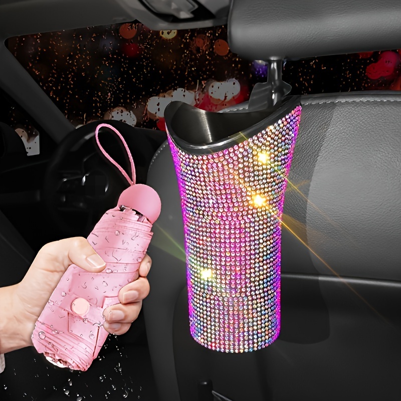 Sparkle And With This Adorable Heart-shaped Car Trash Can! - Temu
