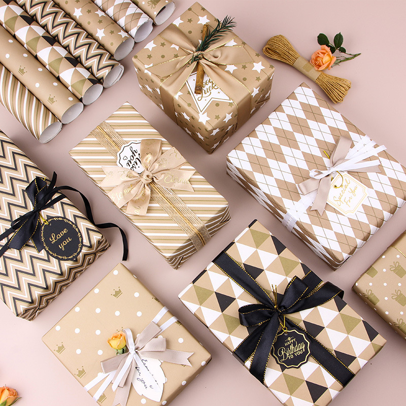 Package Golden Foil Waterproof Christmas Deer Wrapping Paper - Temu