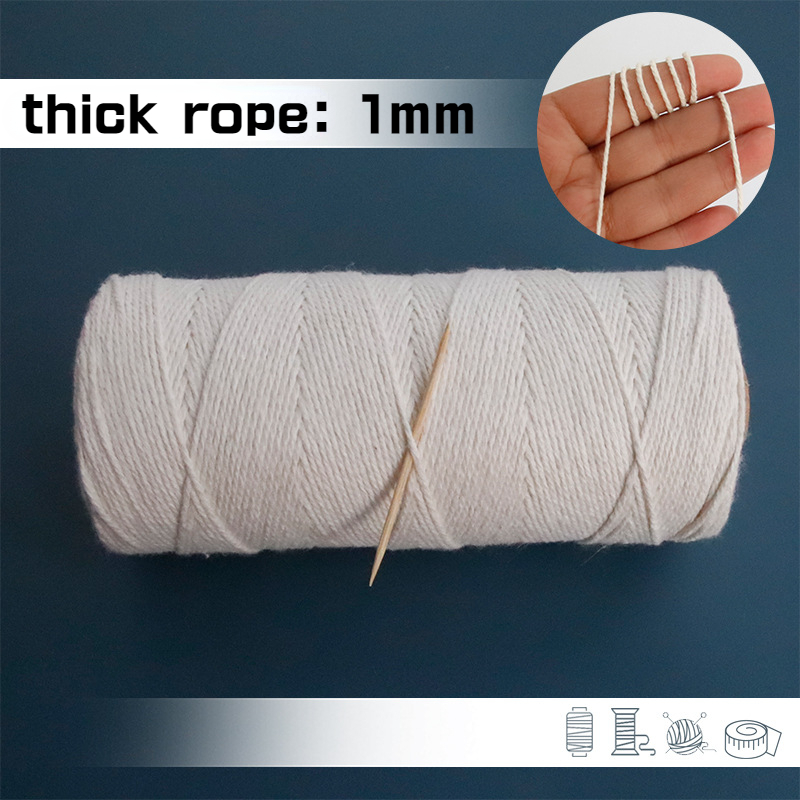 Macrame Cord Beige Macrame Cords Natural Cotton Rope Twisted - Temu