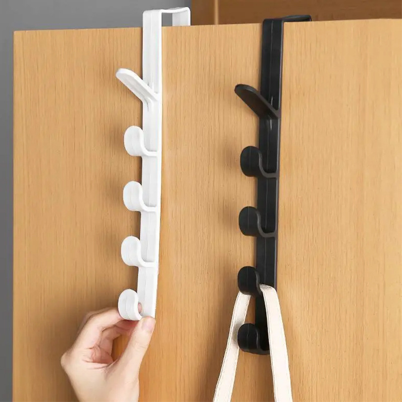 Soporte de pared para escoba de trapeador, juego de 2 piezas, organizador  de madera rústica montado en la pared, colgador de herramientas resistente