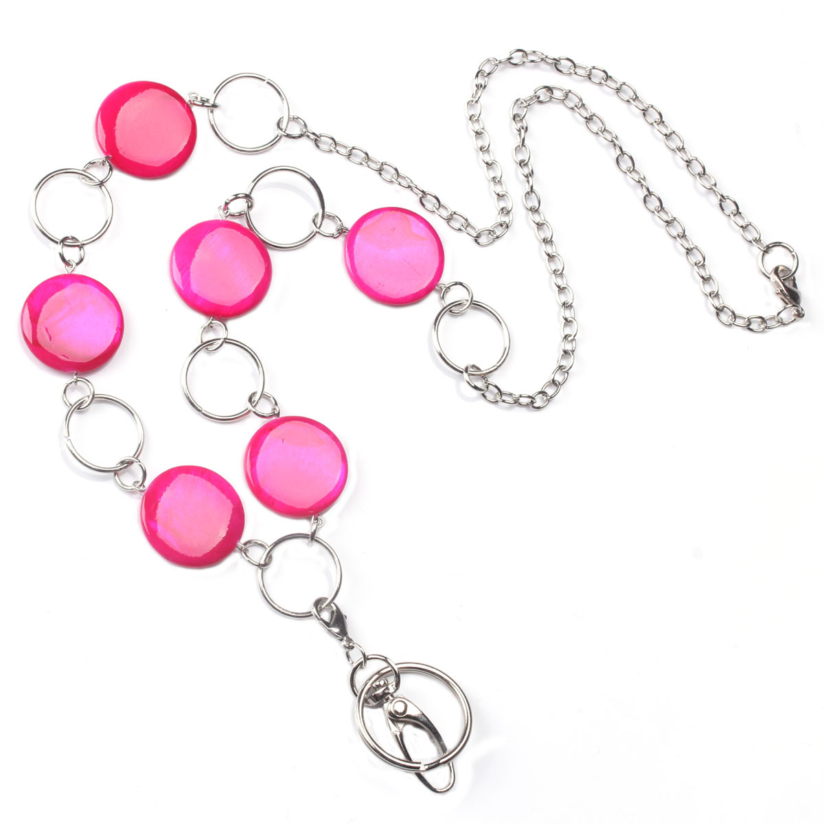 Lanyard Necklace Rose Red Shell Neck Ring Key Chain Necklace - Temu
