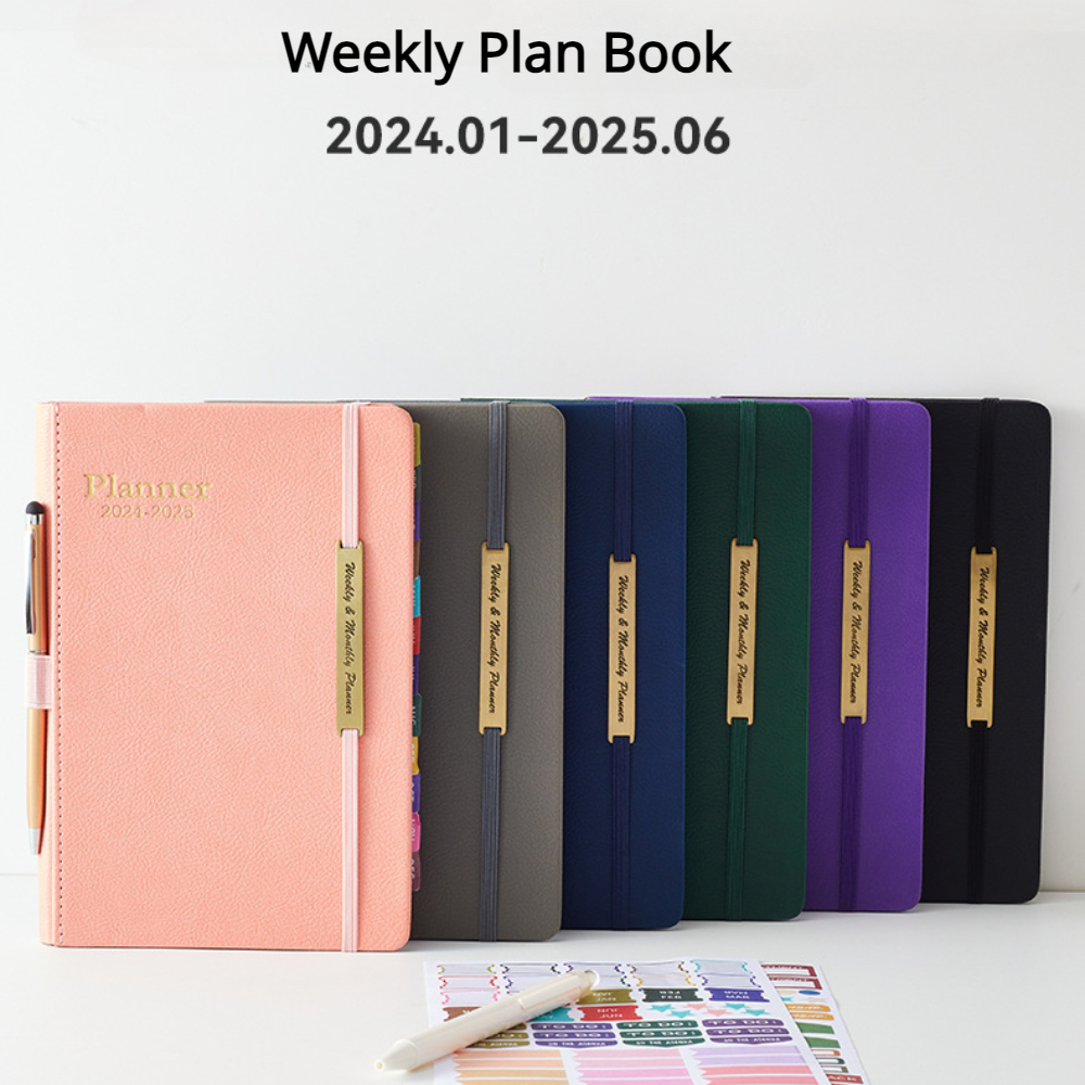 2023-2024 A5 Weekly and Monthly Planner Notebook,18 Months January 2023-  June 2024 Plan Calendar
