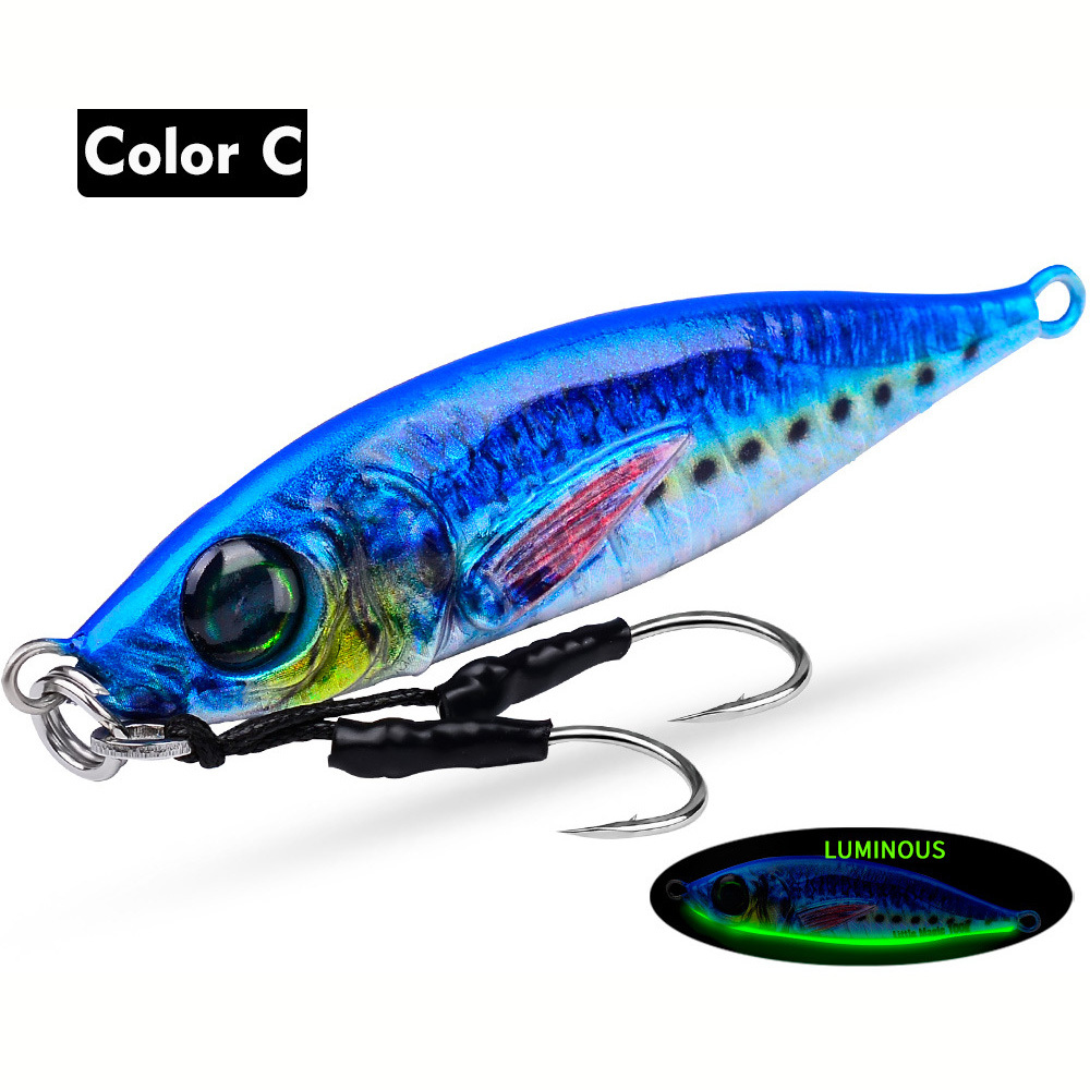 Baits Lures B U 30G40G60G 3D Print Metal Cast Jig Spoon Shore