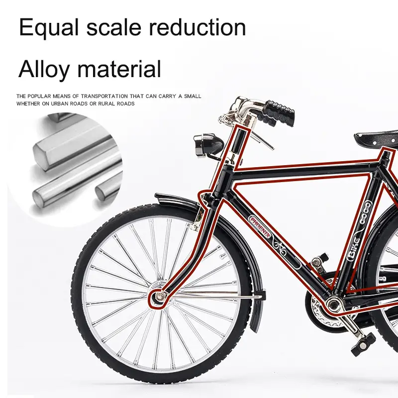 Diy Retro Bicycle Model Ornament Alloy Metal Mini Bike - Temu